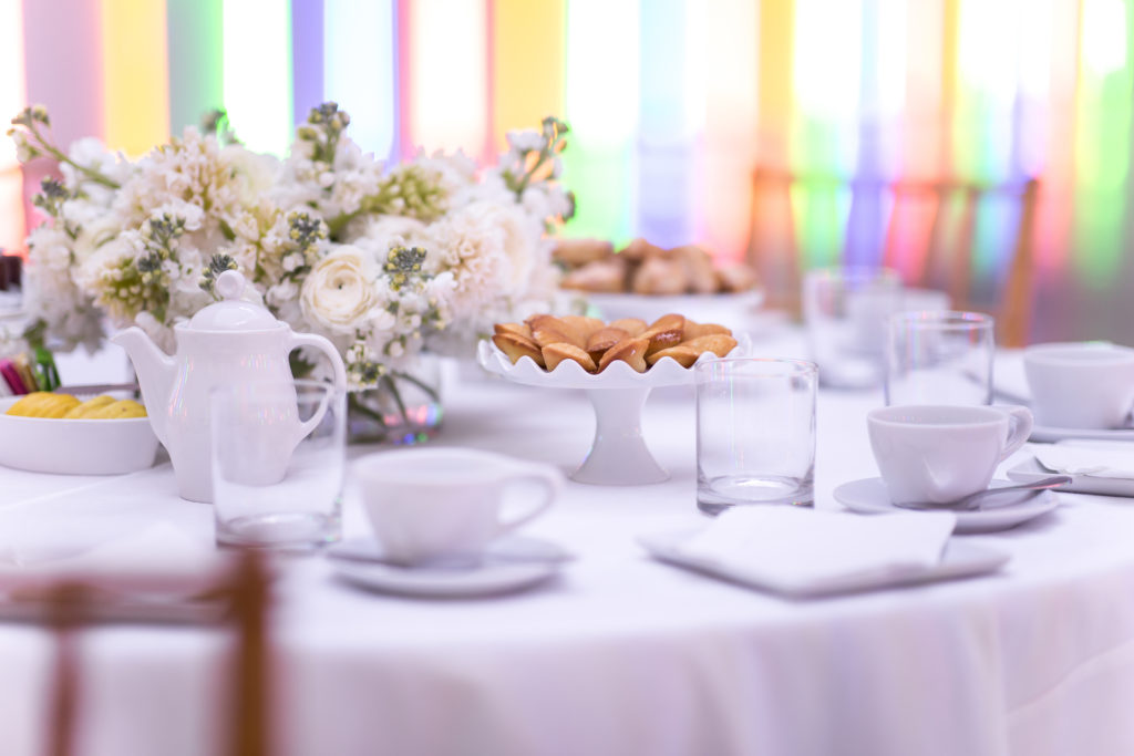 Canopy catered the afternoon tea at the Dan Flavin installation at Richmond Hall, which will be the scene for Studio Menil Presents: Paper Ball, set to unfold Thursday, March 21, 2019. (Photo by Allyson Huntsman)
