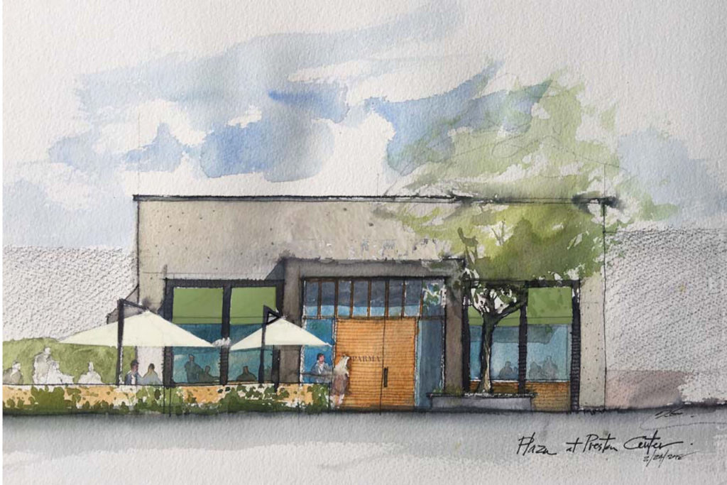 A rendering of il Bracco, a new Italian-inspired restaurant in University Park. Courtesy of il Bracco