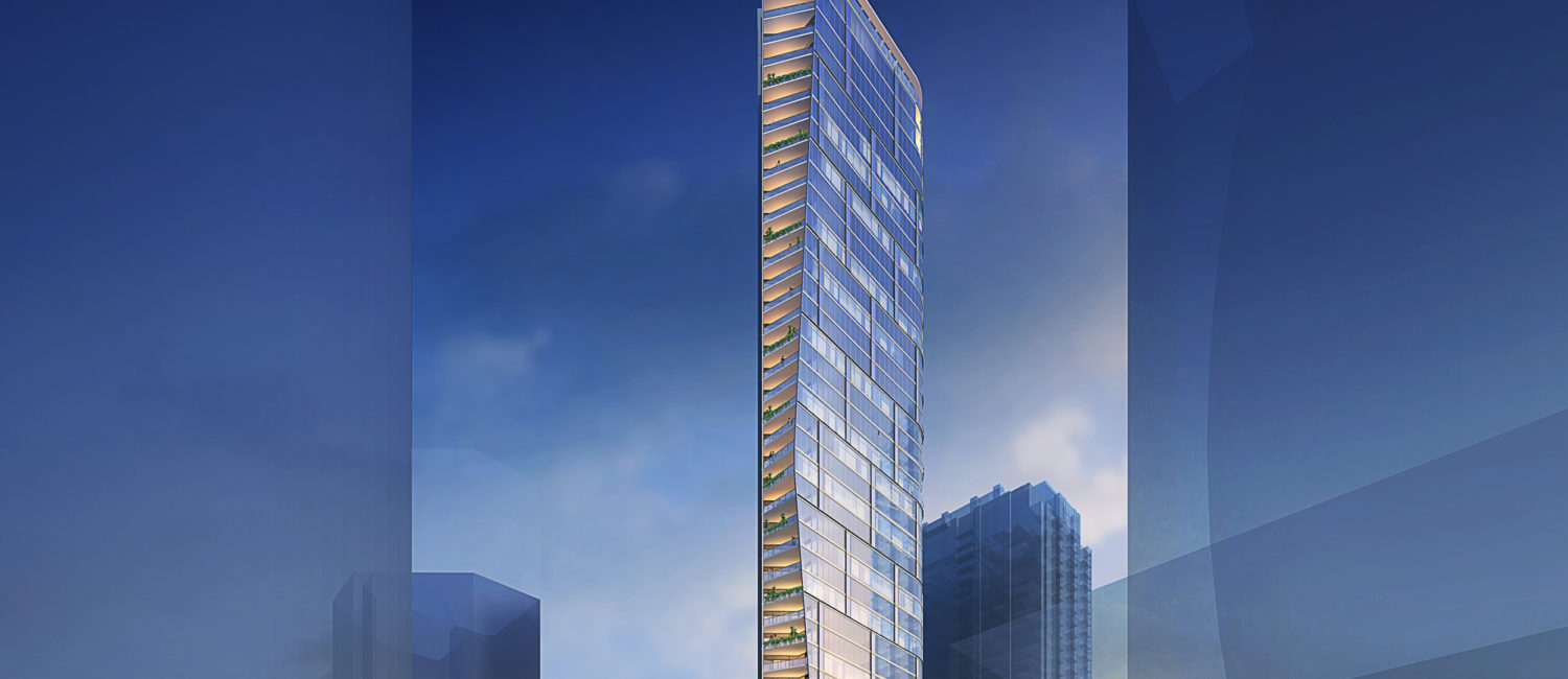 Hines Preston tower's unique design will give it unexpected views. (Rendering courtesy of Munoz+Albin.