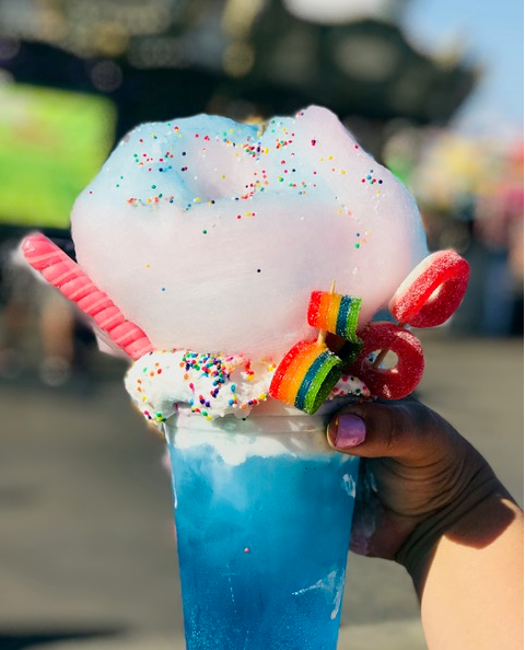 The Midway Gourmet is making your sweet dreams come true with the blue coconut Unicorn Float. 