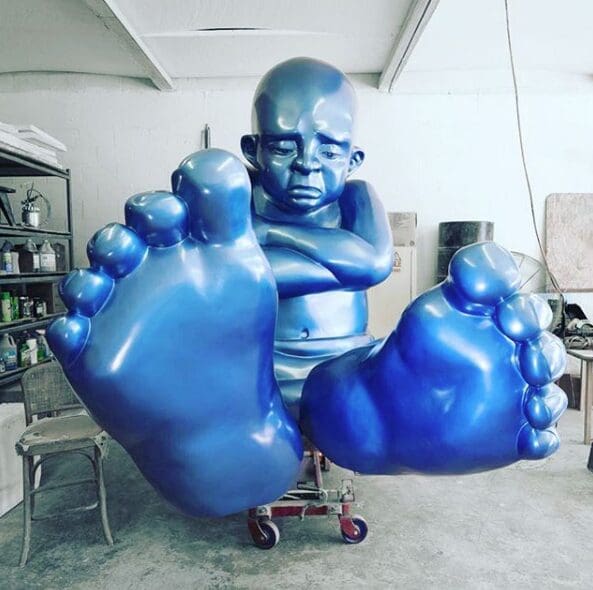 The ginormous Babyfoot sculpture is headed to Dallas in March. (Photo by Dallas Design District)