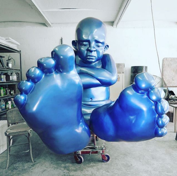 The ginormous Babyfoot sculpture is headed to Dallas in March. (Photo by Dallas Design District)
