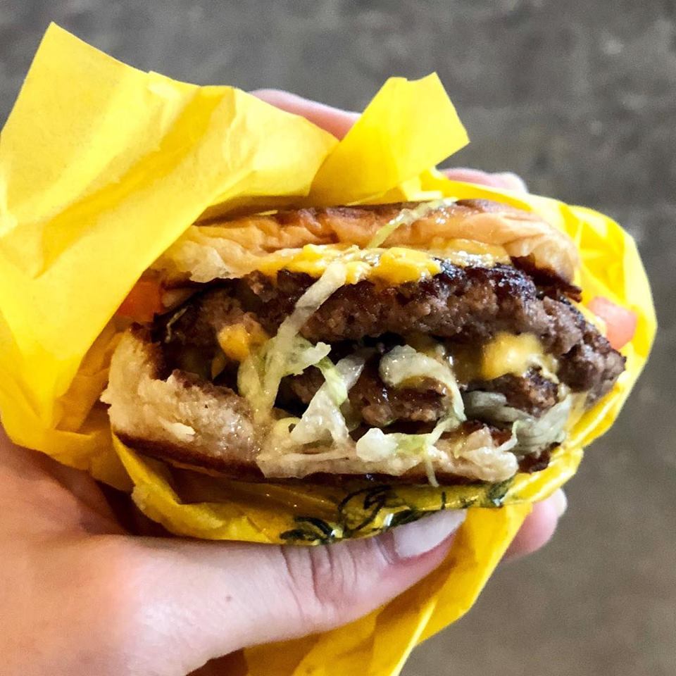 La Lucha's Pharmacy Burger is the lovechild of Avalon Diner and Whataburger, with two juicy patties and a slice of American cheese. 