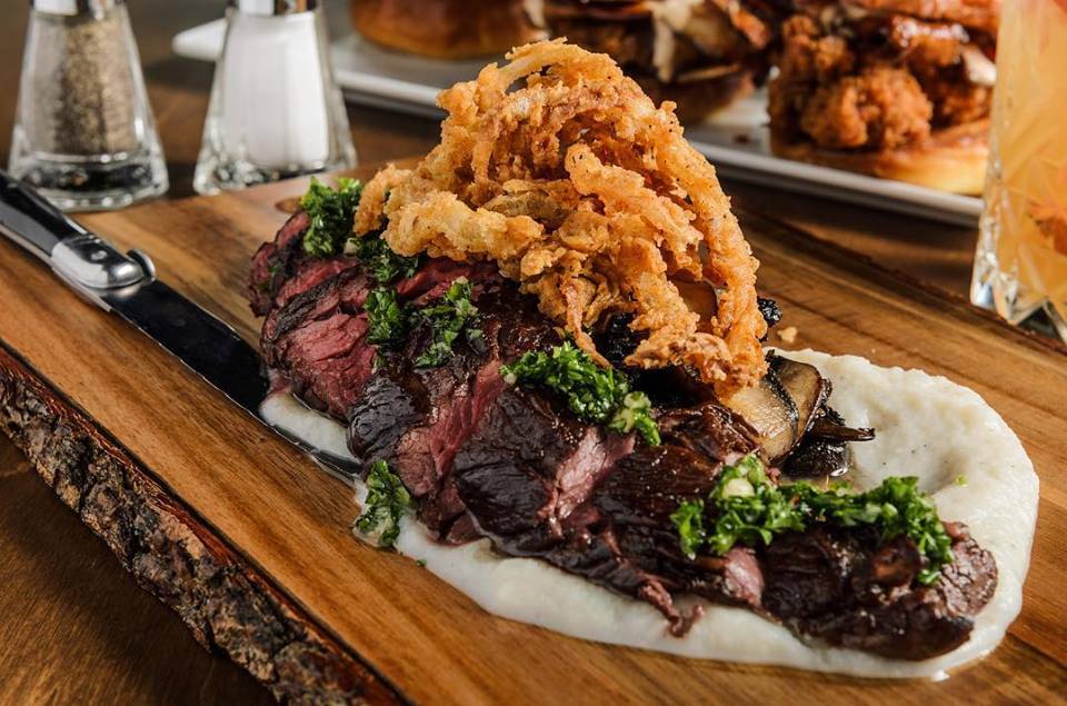 A club-level restaurant means plenty of steak. 