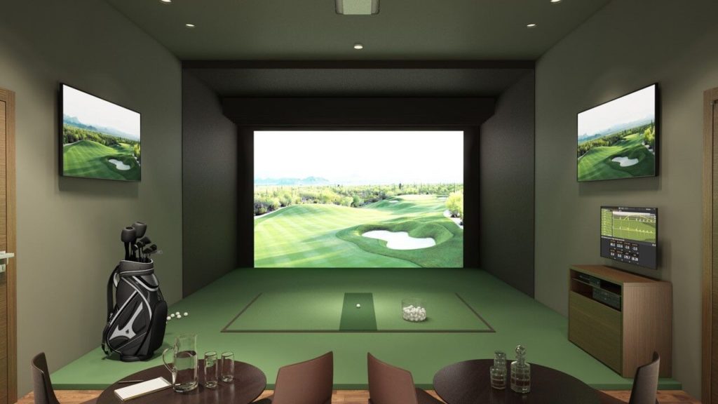 Enjoy a golf simulator at your new home. 