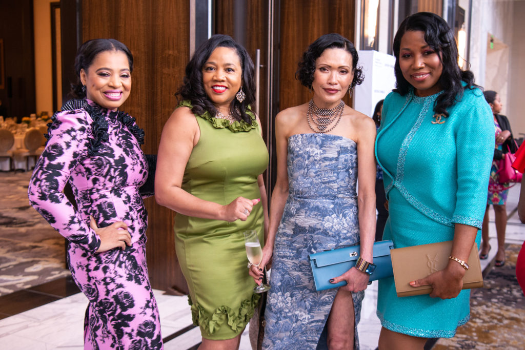  Shawntell McWilliams, Joycelyn Williams, Duyen Nguyen, Megan Donaldson at the 2019 Best Dressed Luncheon at the Post Oak Hotel. (Photo by Michelle Watson/CatchlightGroup.com)