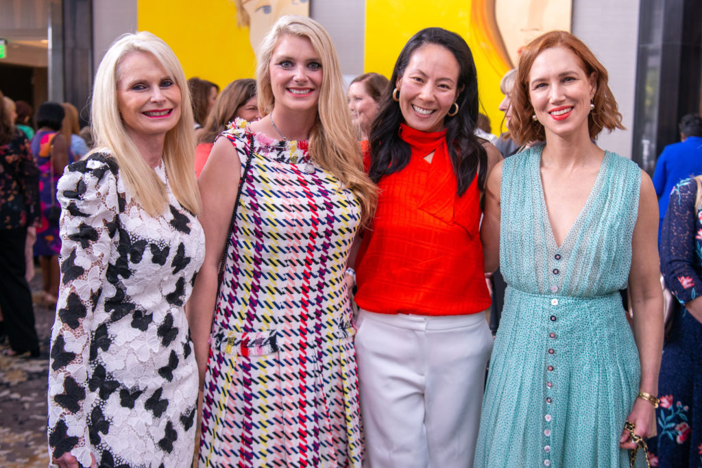 Jo Lynn Falgout, Christine Falgout Gutnecht, Ting Bresnahan, Carolyn Dorros at the Best Dressed Luncheon at the Post Oak Hotel. (Photo by Michelle Watson/CatchlightGroup.com)