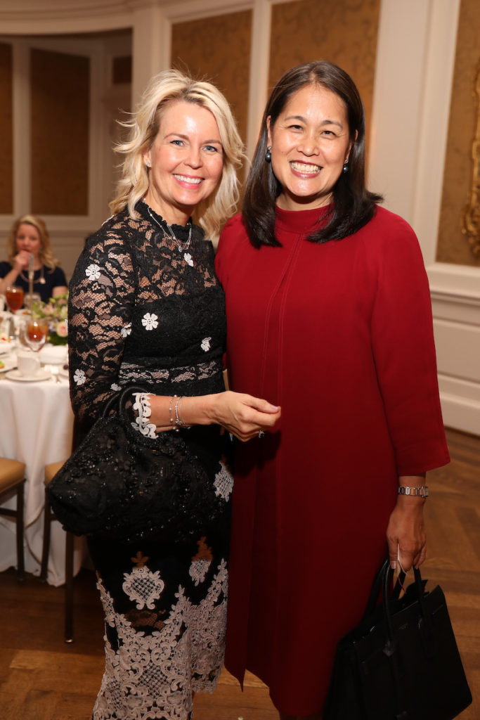 Catherine Langlois, Grace Kim at the Friends of Nursing luncheon.  (Photo by Priscilla Dickson)