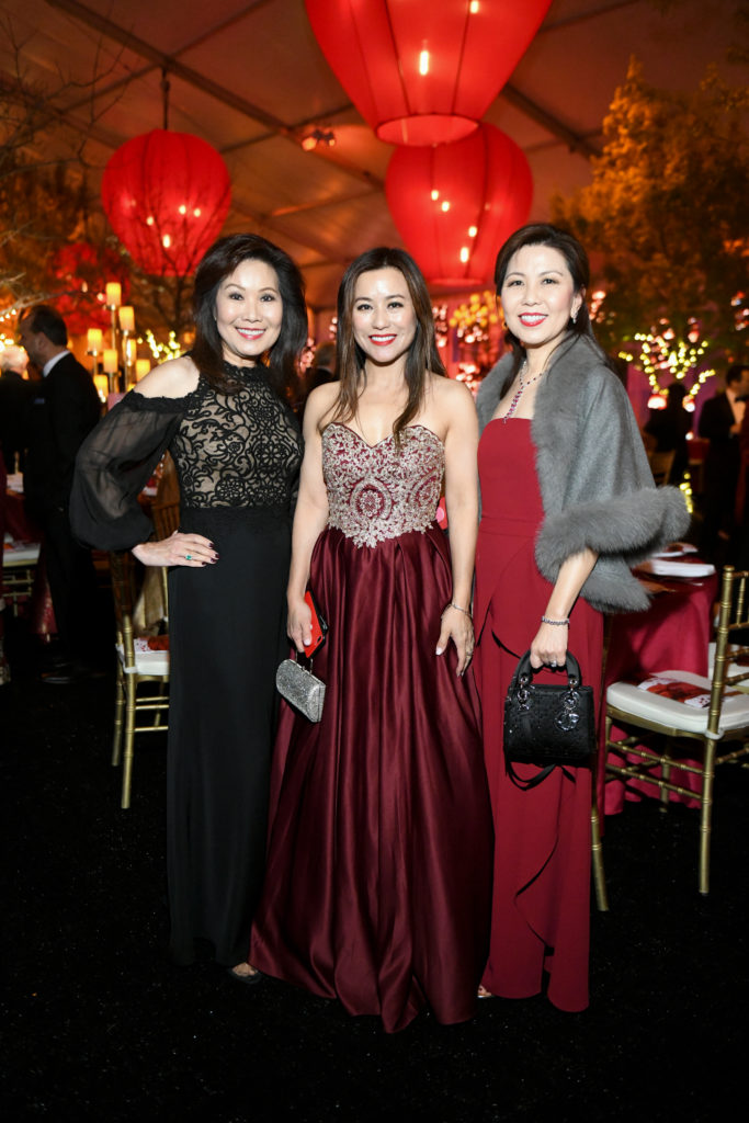 Betty Gee, Gina Li, Diana Sun at Tiger Ball 2019. (Photo by Daniel Ortiz)