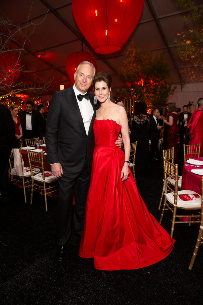 Honorees Bobby & Phoebe Tudor at Asia Society Texas’ 2019 Tiger Ball: Celebrating Asia Society's 40th Anniversary in Houston. (Photo by Jenny Antill Clifton)