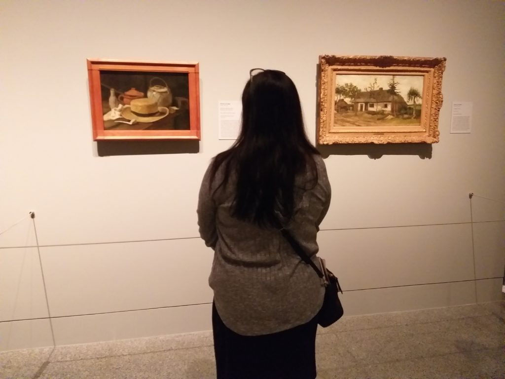 Underknown Van Gogh   canvases reveal more about Van Gogh than the public or even art historians often see in the States. Shown: "Still Life with Straw Hat," 1881, and "Cottage," 1885. 