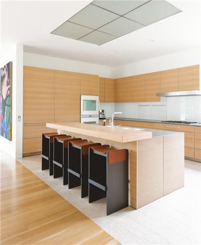 The kitchen island is a classic gathering space for the whole family. 