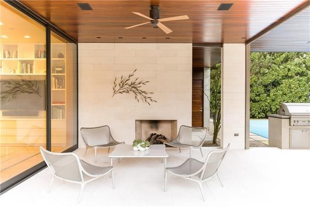 The home has the perfect al fresco space for summer evenings. 