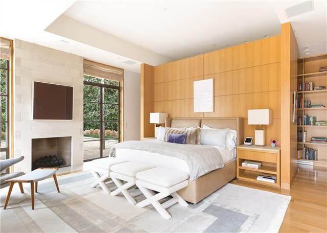 The home has three bedrooms, four full baths and two half baths. 