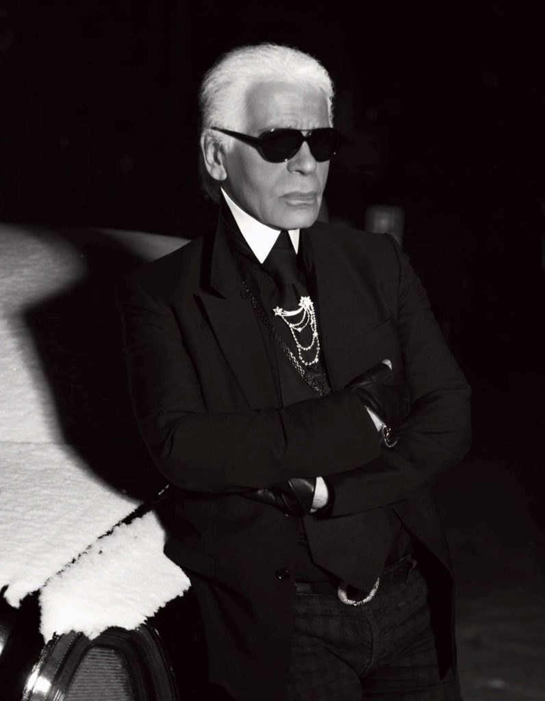 Karl Lagerfeld adorned the cover of PaperCity’s December 2013 issue. (Self-portrait)