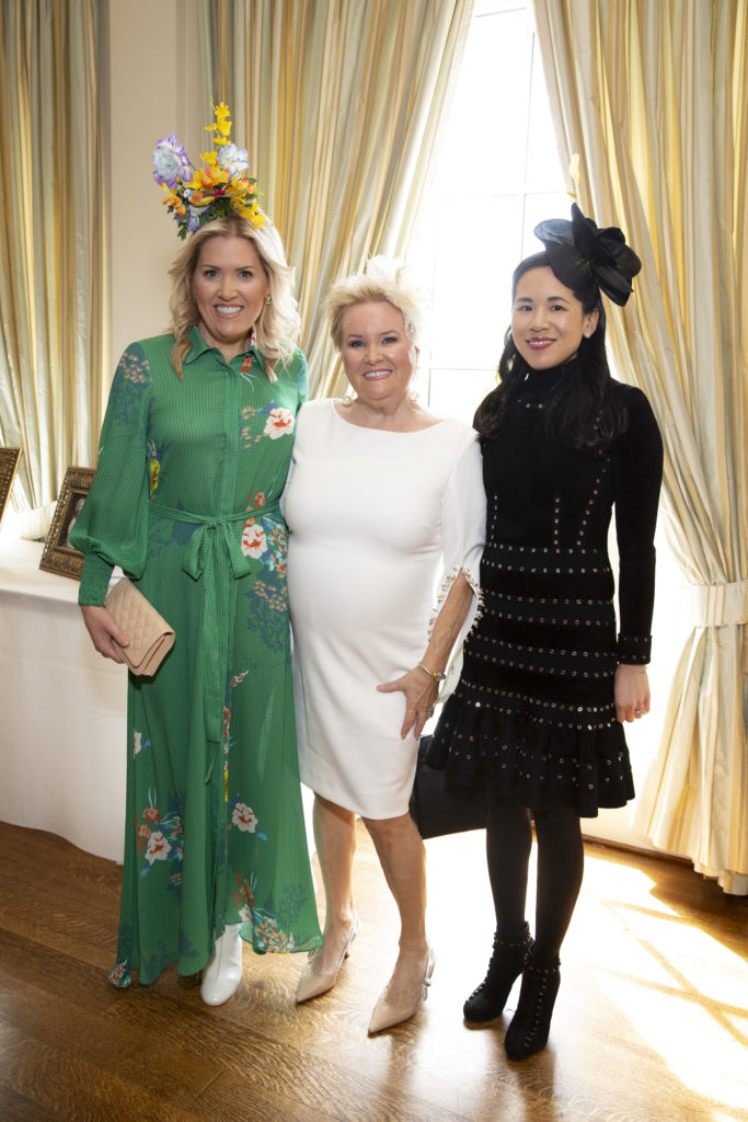 Amanda Boffone, Jancy Hardy, Stephanie Fleck at the Easter Seals of Greater Houston Hats Off to Mothers luncheon. (Photo by Jenny Antill Clifton)