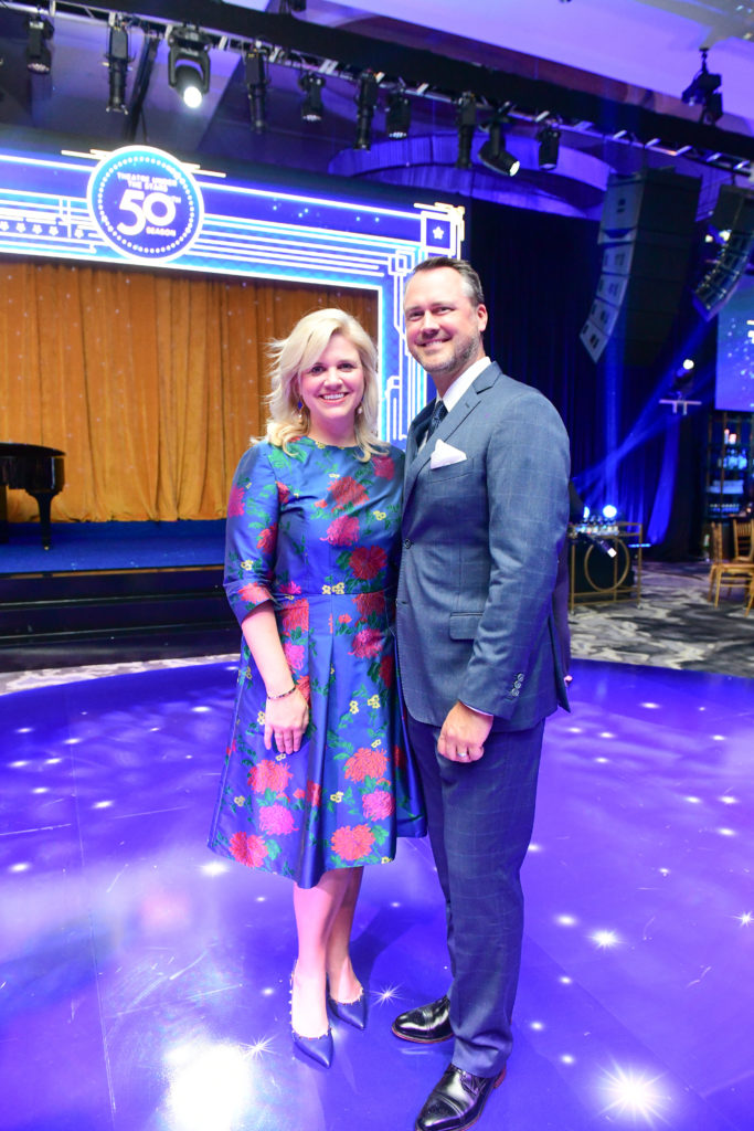 Ashley & Brett McClellan  at the TUTS 50th anniversary gala at the Post Oak Hotel. (Photo by Daniel Ortiz)