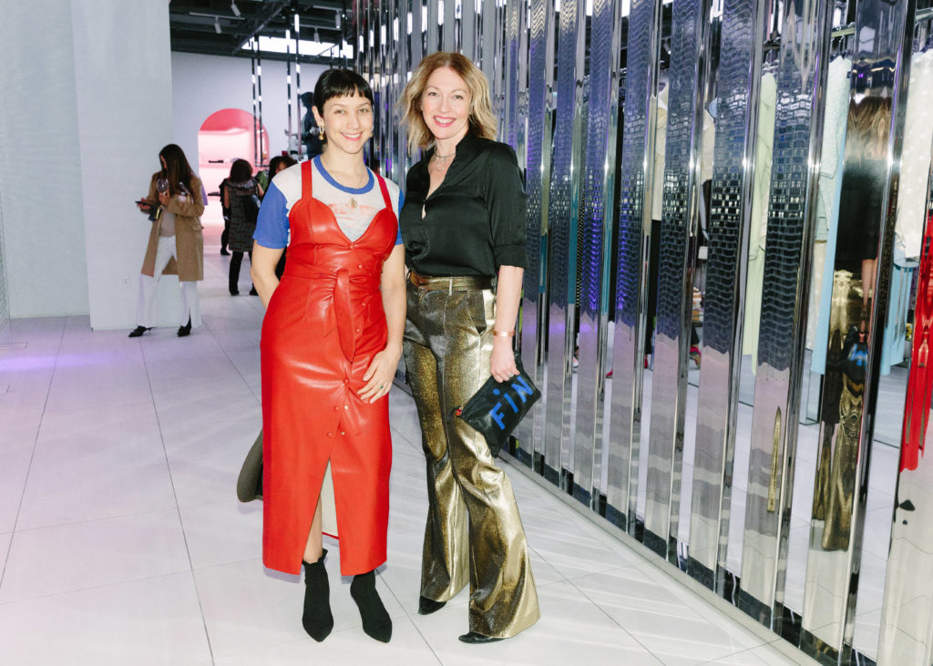 Amanda Carter, Jeny Bania at the Forty Five Ten opening in Manhattan's Hudson Yards. (Photo by Yvonne Tnt/BFA.com)