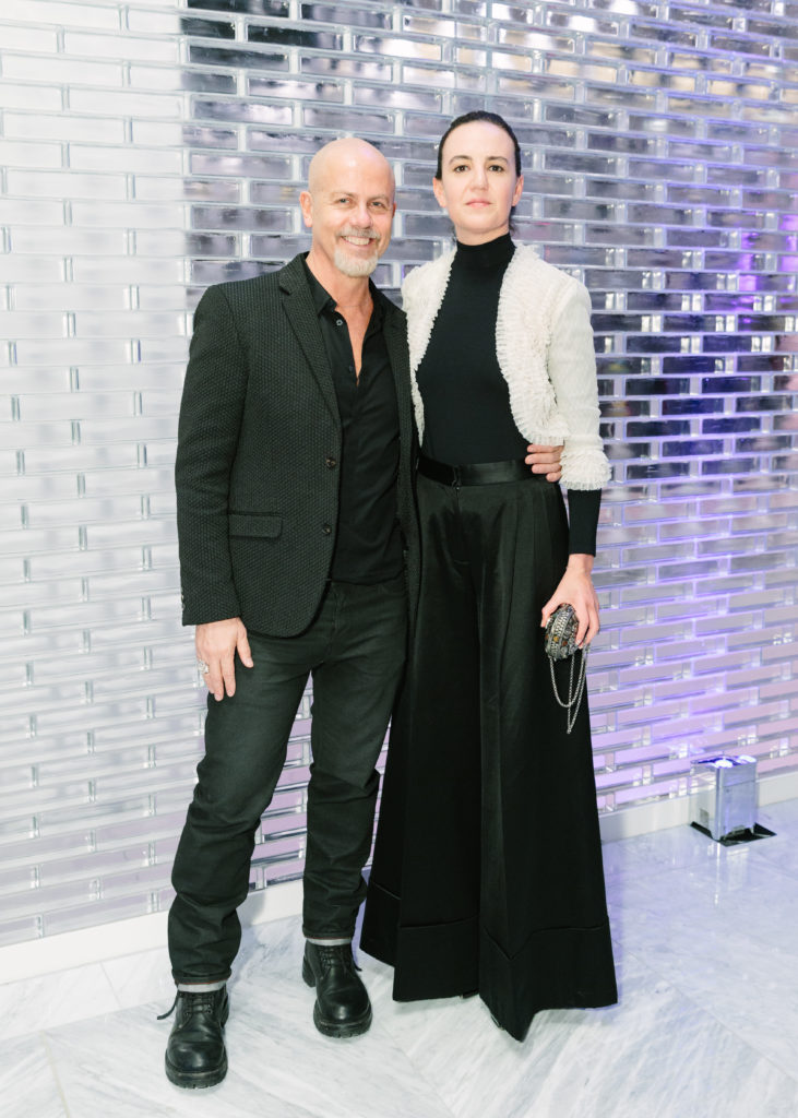 Italo Zucchelli, Rassa Montaser at the Forty Five Ten opening in Manhattan's Hudson Yards. (Photo by Yvonne Tnt/BFA.com)