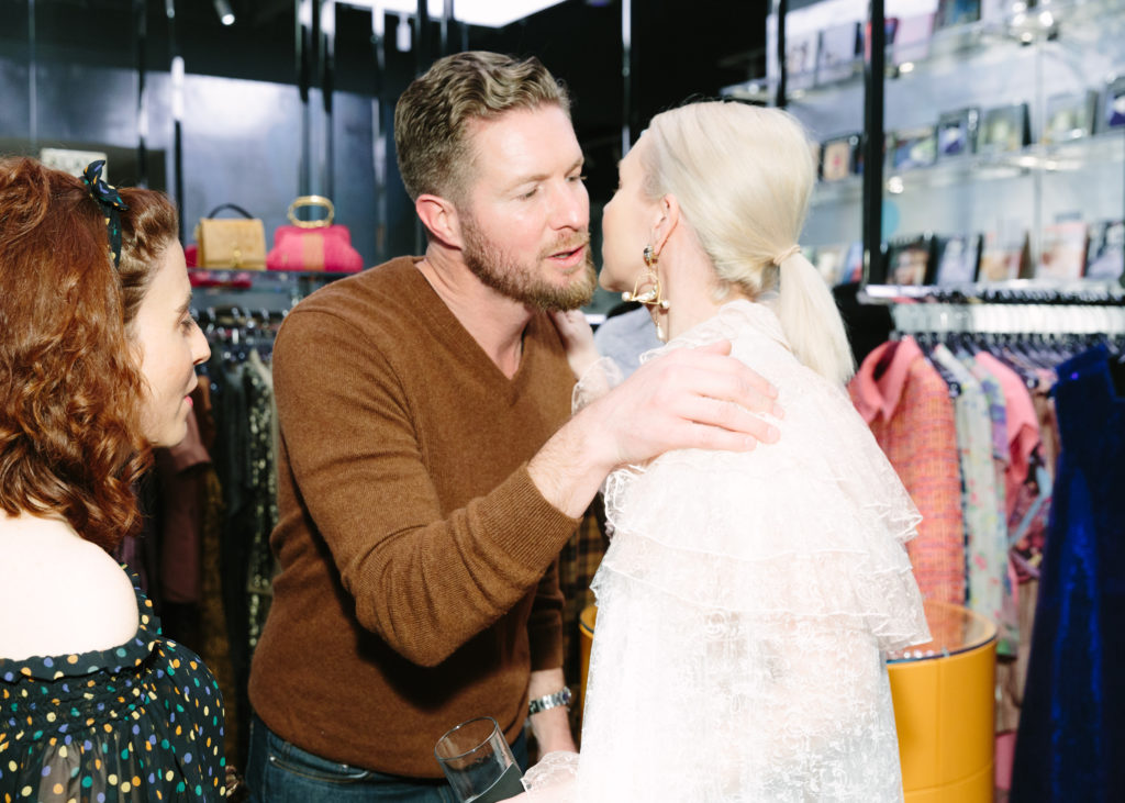 Ashley Melisse Abess, Matthew Vander Werff, Kristen Cole at the Forty Five Ten opening in Manhattan's Hudson Yards. (Photo by Yvonne Tnt/BFA.com)