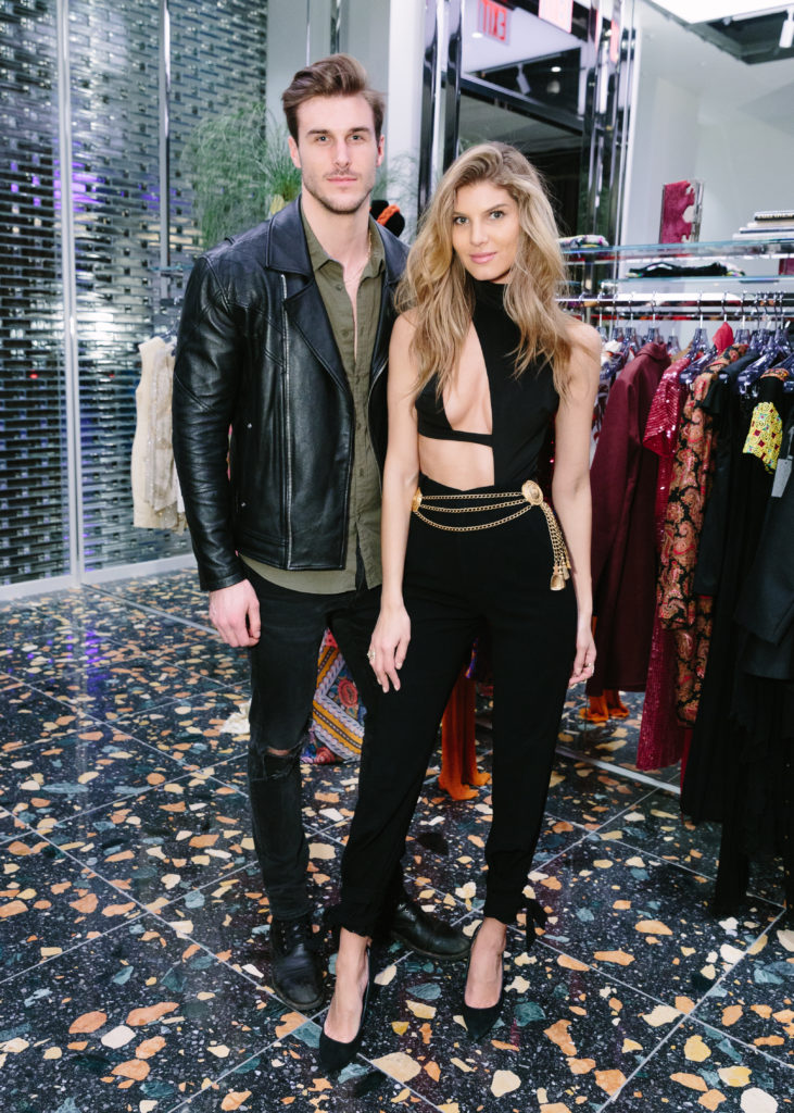 Dusty Lachowicz, Ashley Haas at the Forty Five Ten opening in Manhattan's Hudson Yards. (Photo by Yvonne Tnt/BFA.com)