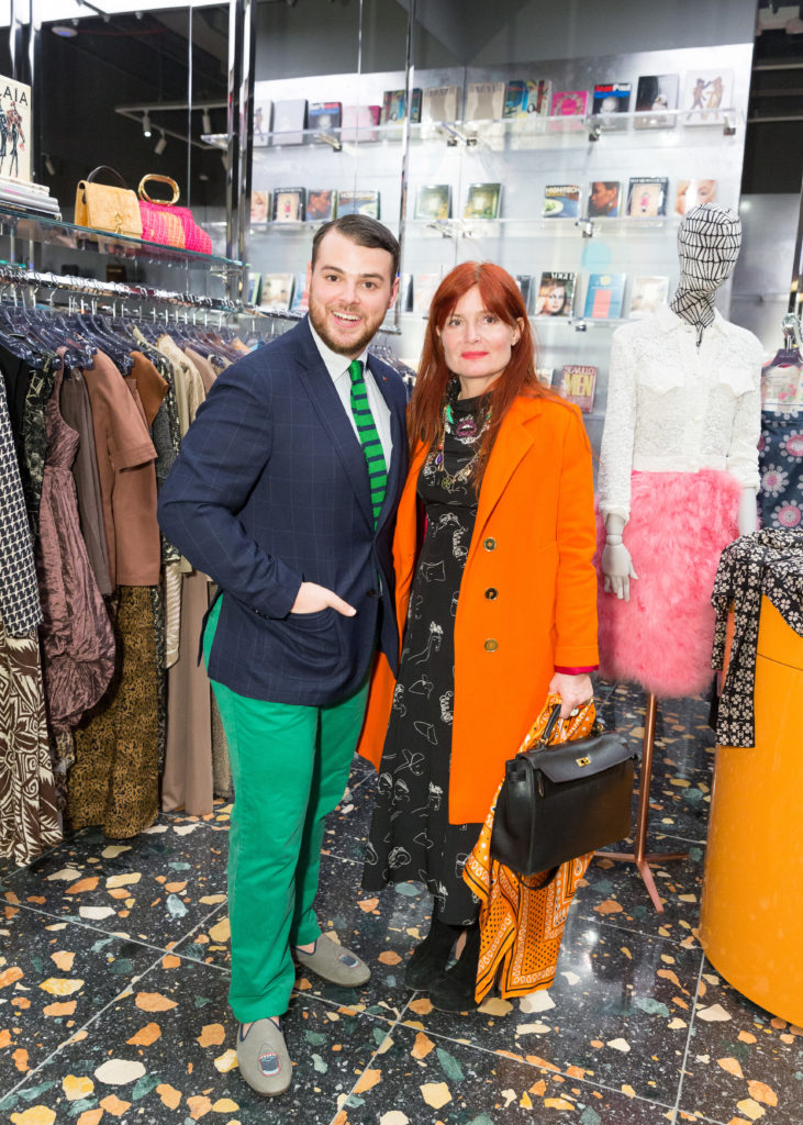 Zach Weiss, Celine Kaplan at the Forty Five Ten opening in Manhattan's Hudson Yards. (Photo by Yvonne Tnt/BFA.com)