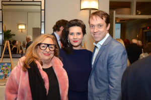 Barbara Davis, Molly Simpson & Patrice Abivin at Houston Center for Photography 2019 Print Auction. (Photo by Roswitha Vogler)