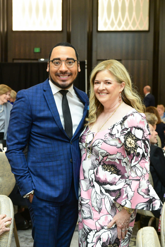 Brandon Mclendon, Jane Wagner at the HARC Let's Talk luncheon at the Post Oak Hotel. (Photo by Daniel Ortiz)