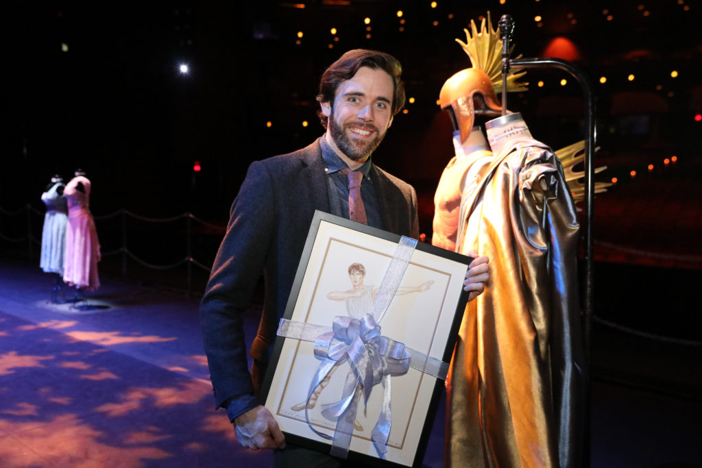 Connor Walsh at the Houston Ballet underwriter dinner on stage at Wortham Theater Center celebrating world premier of 'Sylvia.' (Photo by Priscilla Dickson)