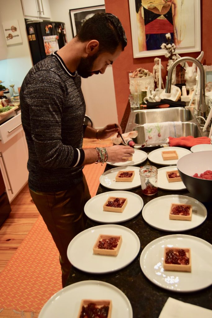 Fady Armanious puts the finishing touches on his foie gras torchon.  (Photo by Shelby Hodge)