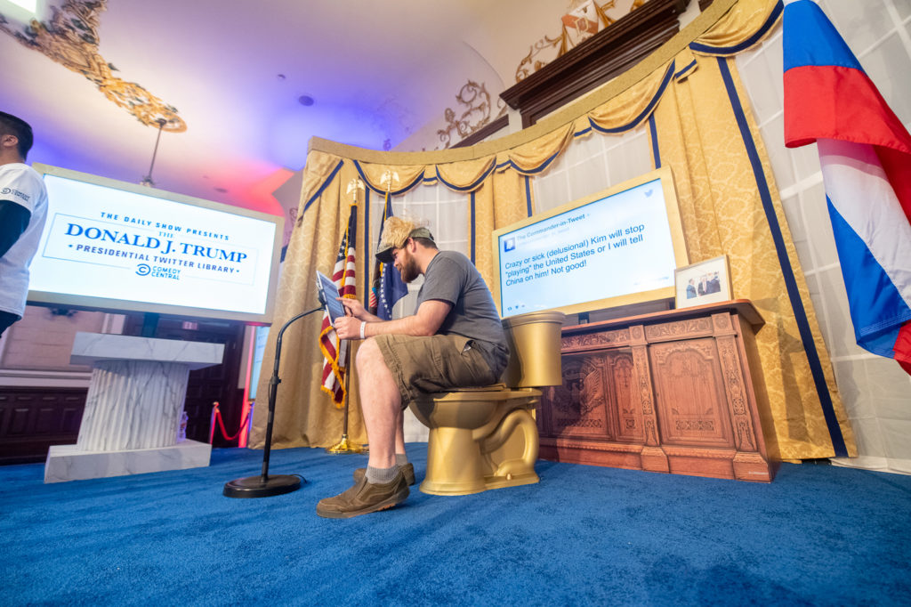 Daily Show Presidential Twitter Library at The Driskill
