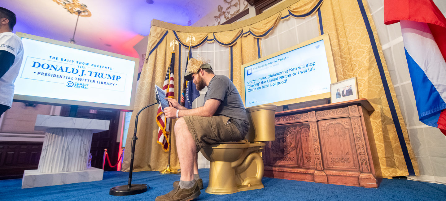 Daily Show Presidential Twitter Library at The Driskill