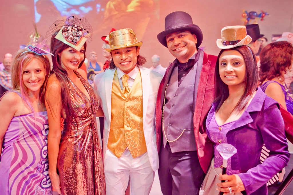 Dena Piano Winkler, Staci & Quang Henderson, Setul & Sejal Patel at the 2015 Gum Ball. (Photo by Morris Malakoff)