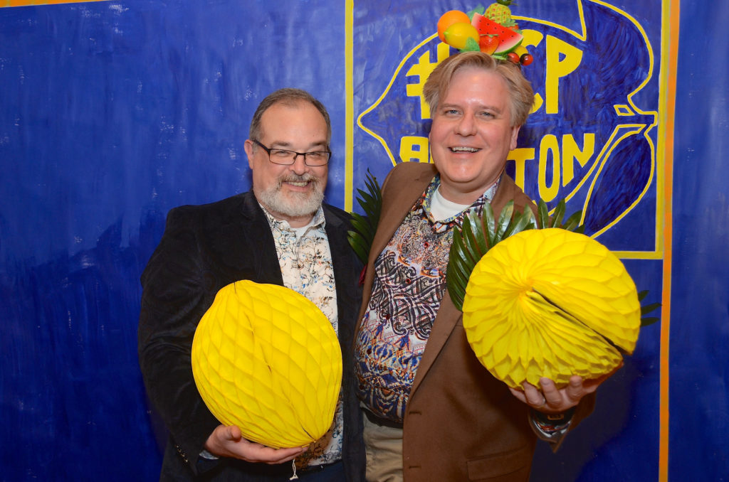 Keith Vassallo & John Frels at Houston Center for Photography 2019 Print Auction. (Photo by Roswitha Vogler)