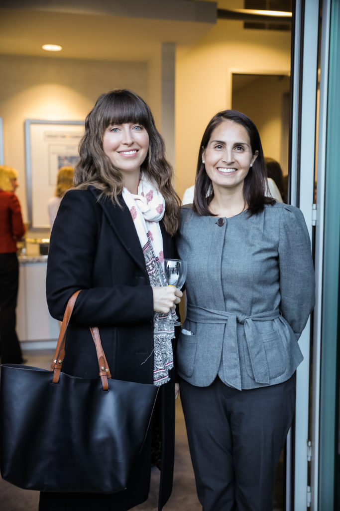 Emily George, Katie Tipper-McWhorter at the Dress for Success Models of Success event. (Photo by Johnny Than)