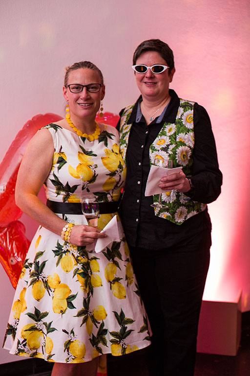 Heather Knowlan, April Ayers at Lawndale's A Kitschy Evening (Photo by Laura Burlton)