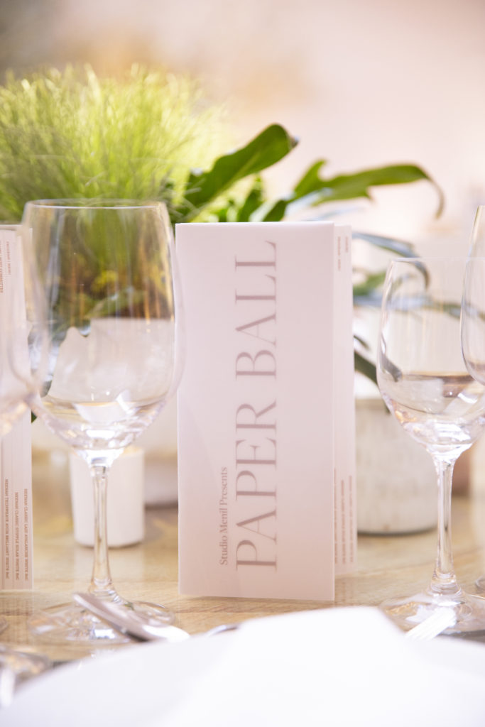 The night's programs introduced the paper theme at Studio Menil's Paper Ball. (Photo by Jenny Antill Clifton)