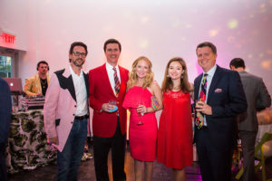 Jason Pressley, Bryan & Katie Leonard, Kari & David Beck at Lawndale’s A Kitschy Evening (Photo by Laura Burlton)