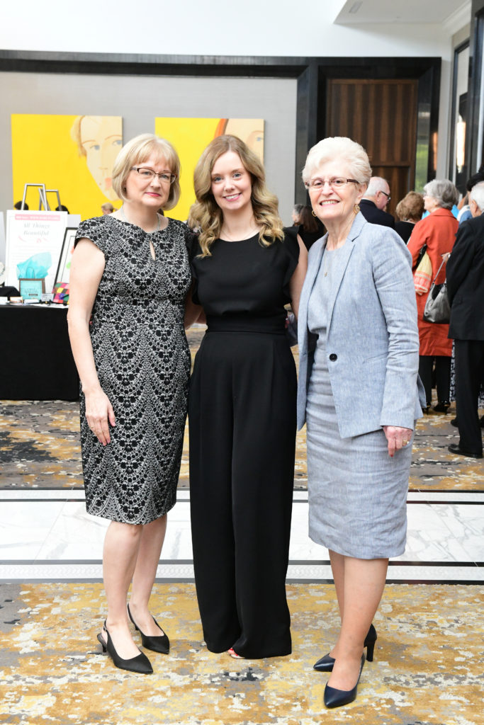Joanie Scott, Sarah Scott, Regina Johnson at the HARC Let's Talk luncheon at the Post Oak Hotel. (Photo by Daniel Ortiz)