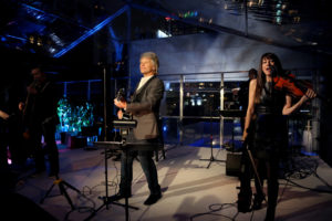 Jon Bon Jovi performs during a private concert at the Joule hotel.