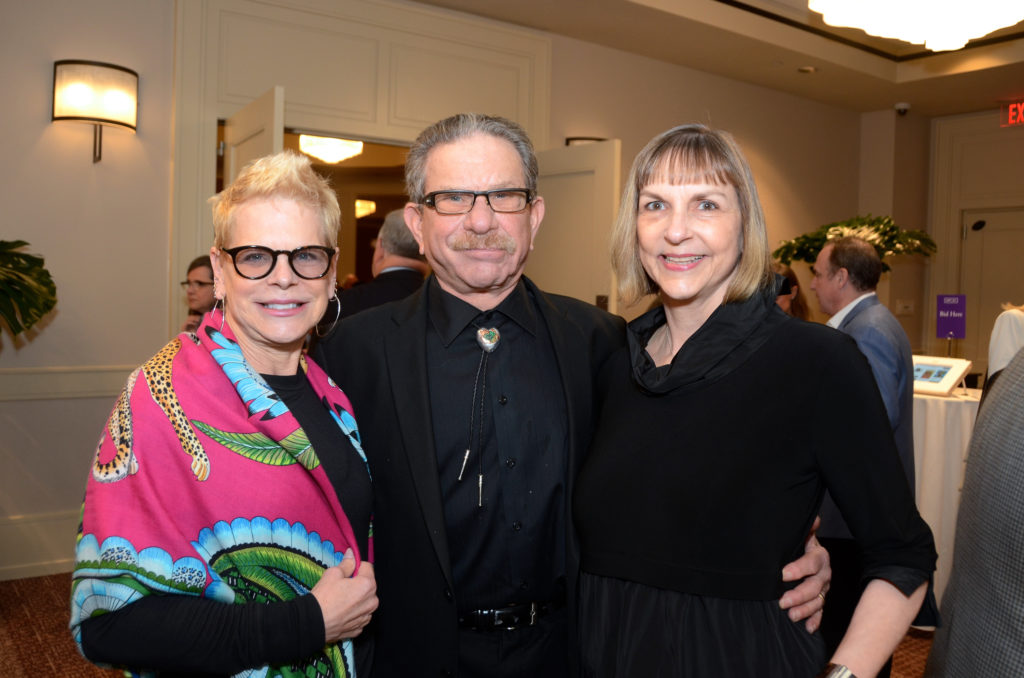 Kath Blanco, Marshal & Victoria Lightman at Houston Center for Photography 2019 Print Auction. (Photo by Roswitha Vogler)