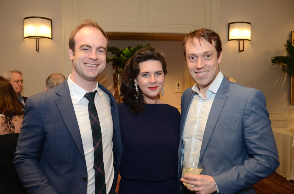 Luke Burns, Molly Simpson & Patrice Abivin at Houston Center for Photography 2019 Print Auction. (Photo by Roswitha Vogler)