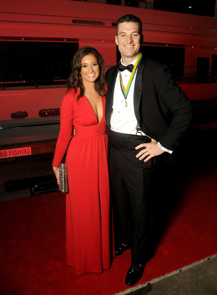Melissa Reiner and Brennan Kelly at the San Luis Salute  in Galveston.   (Dave Rossman Photo)