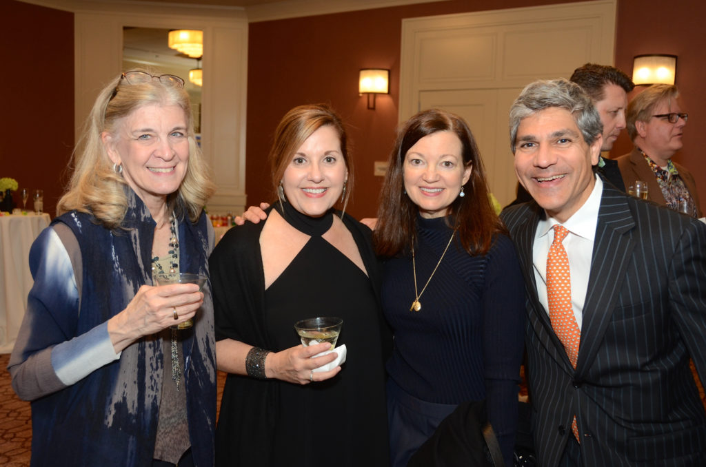 Patricia Eifel, Shelley Calton, Celia & Jay Munisteri at Houston Center for Photography 2019 Print Auction. (Photo by Roswitha Vogler)