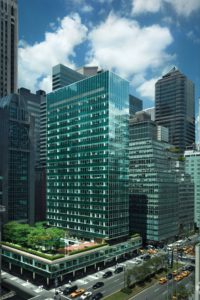 Lever House, New York City, gave inspiration to the Medical Towers, with design input from SOM’s Gordon Bunshaft, architect of Lever House. (Courtesy Crain’s New York Business)