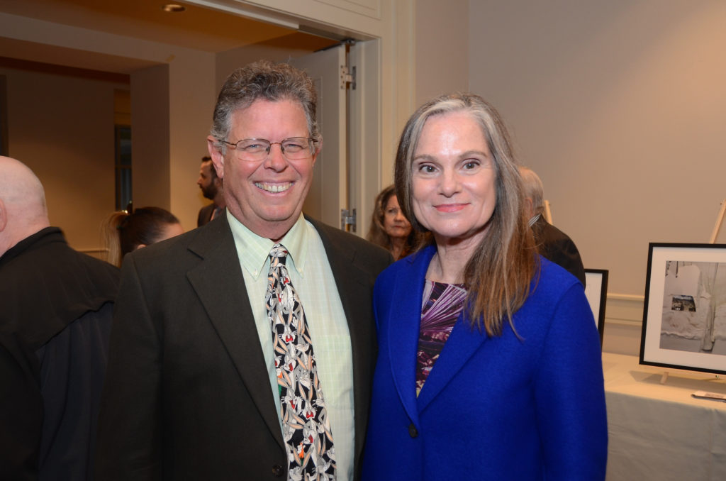 Robert Killian, Jo Ann Williams at Houston Center for Photography 2019 Print Auction. (Photo by Roswitha Vogler)