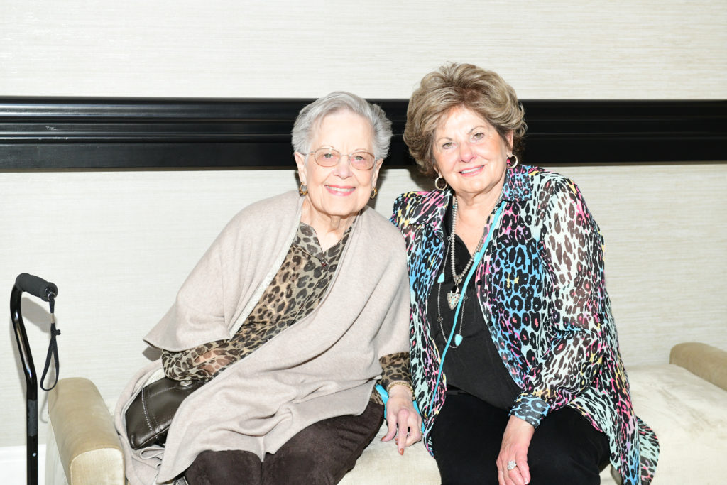 Rosie Carrabbba, Joyce Waldrop at the HARC Let's Talk luncheon at the Post Oak Hotel. (Photo by Daniel Ortiz)