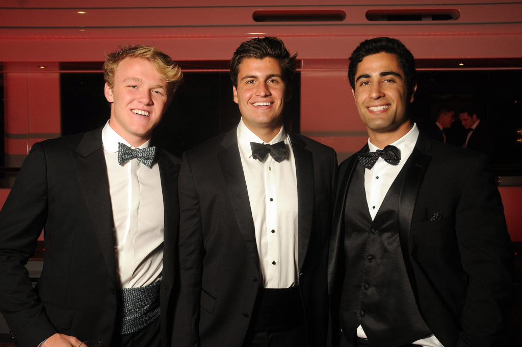 Scott Voigt, Tom Ruth and Tyler Rosen at the San Luis Salute in Galveston.   (Dave Rossman Photo)