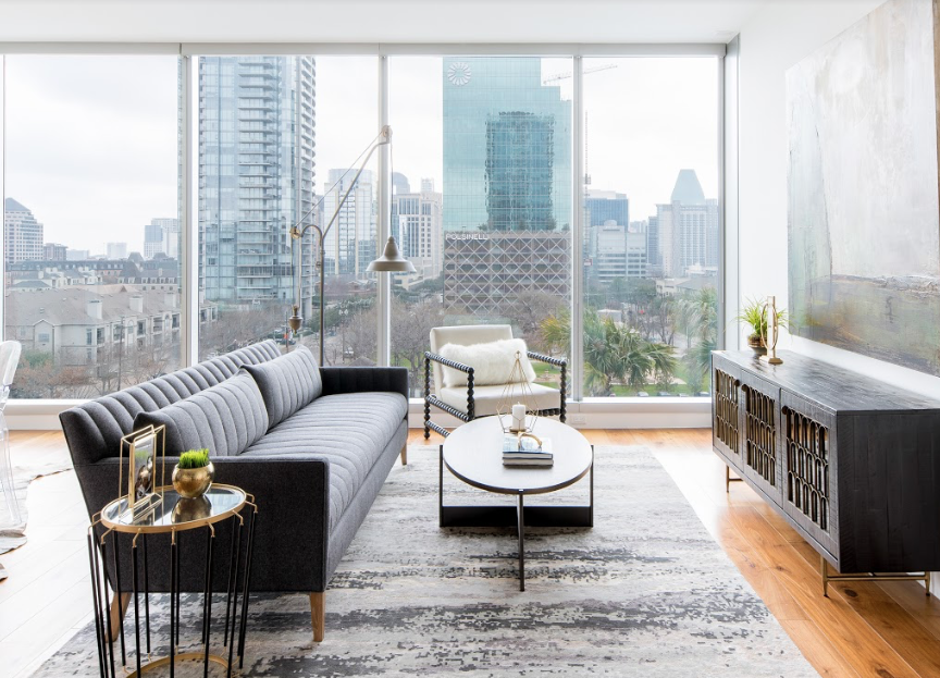 You don't have to go to the expansive terrace to get the views. 