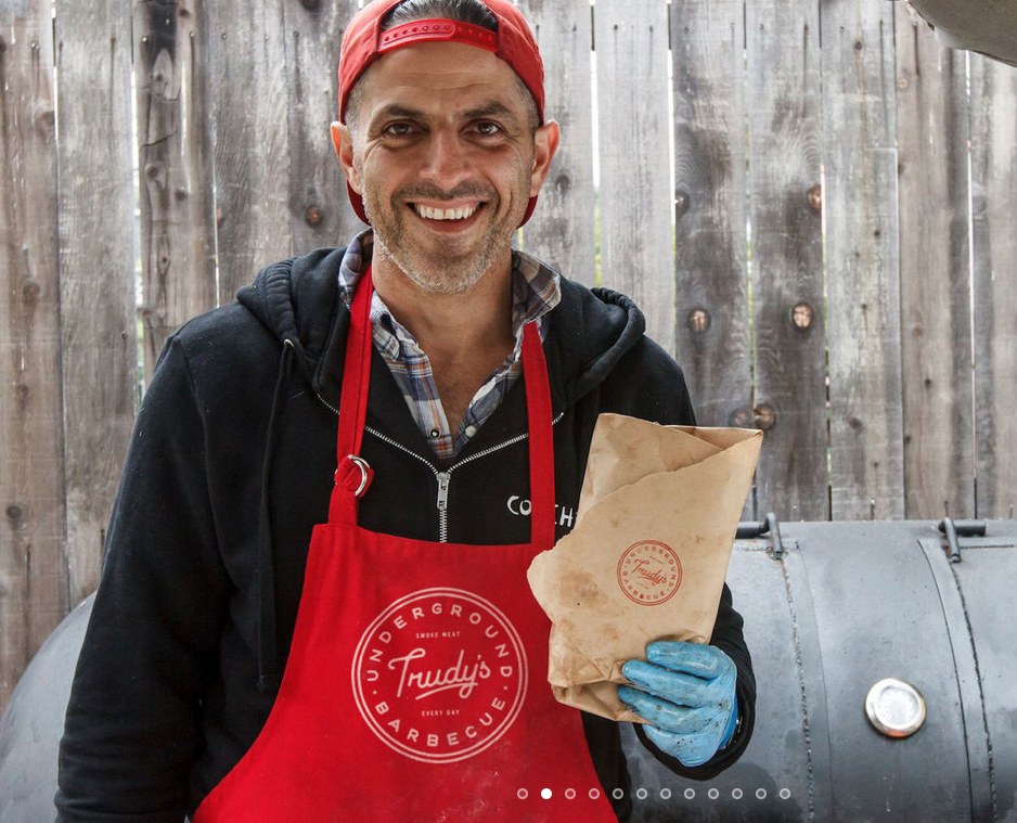 Pitmaster Burk Bakman of Trudy's Underground Barbecue in Los Angeles.
